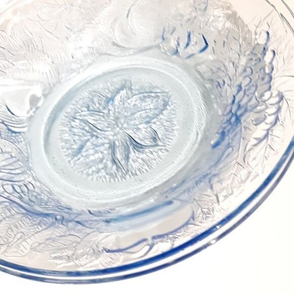 Vintage KIG Indonesia 3D Ice Blue Set of 2 Salad Plates Bowls - Picture 2 of 8